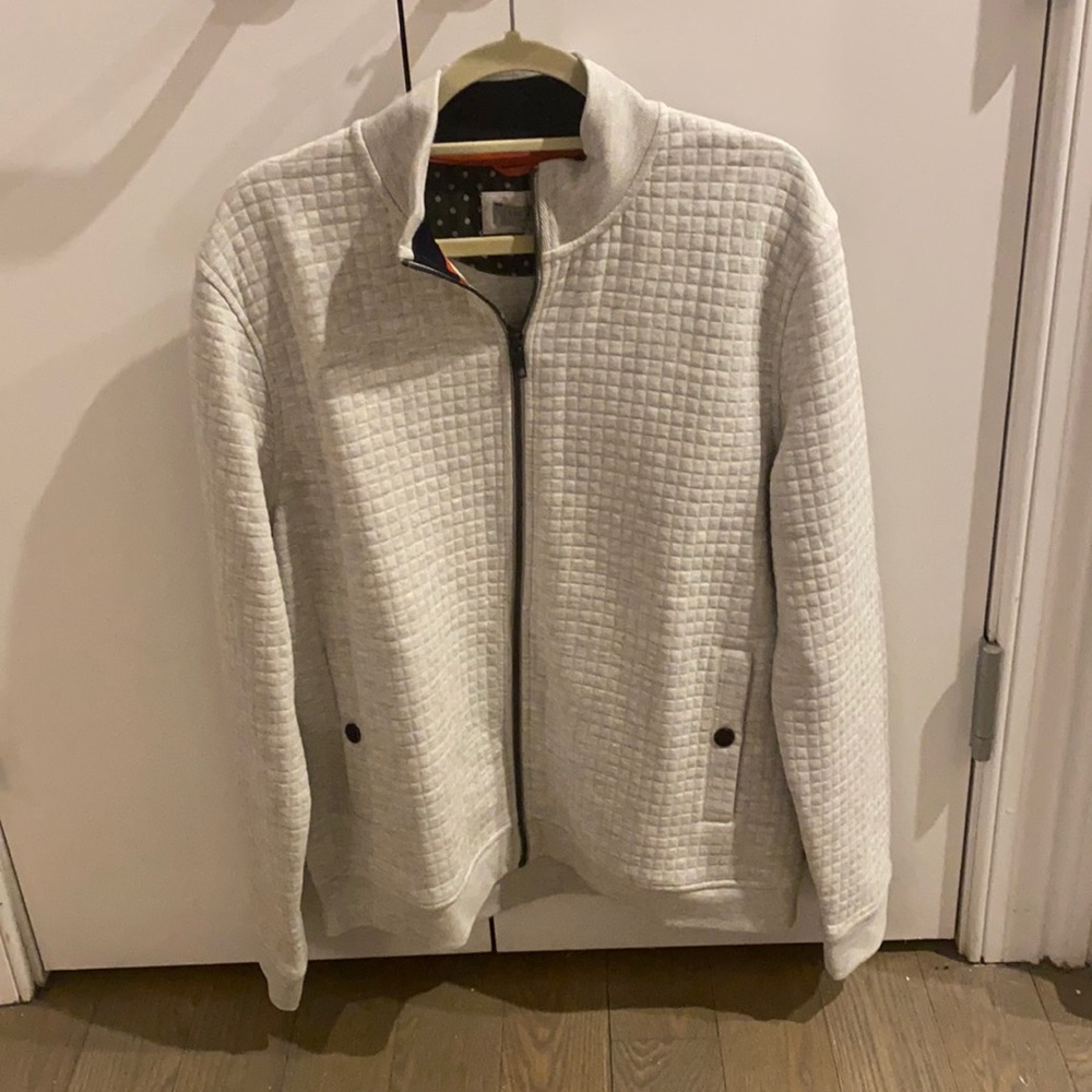 Never Worn! Grey Ted Baker Quilted Zipper-Up Bomber - Sz 5